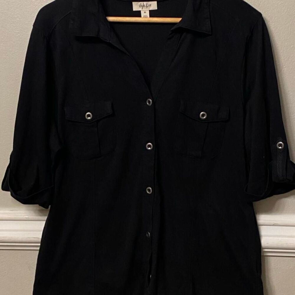 Style-co Women's Black and Navy Blouse
